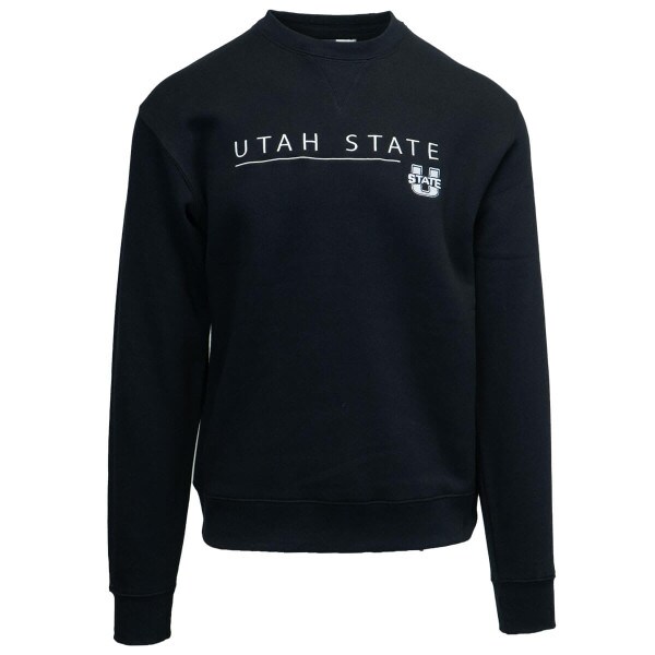 Utah State U-State Fleece-Lined Crew Sweatshirt Black